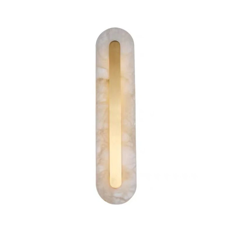

New Chinese light luxury copper marble living room TV background wall lamp atmosphere bedside wall lamp