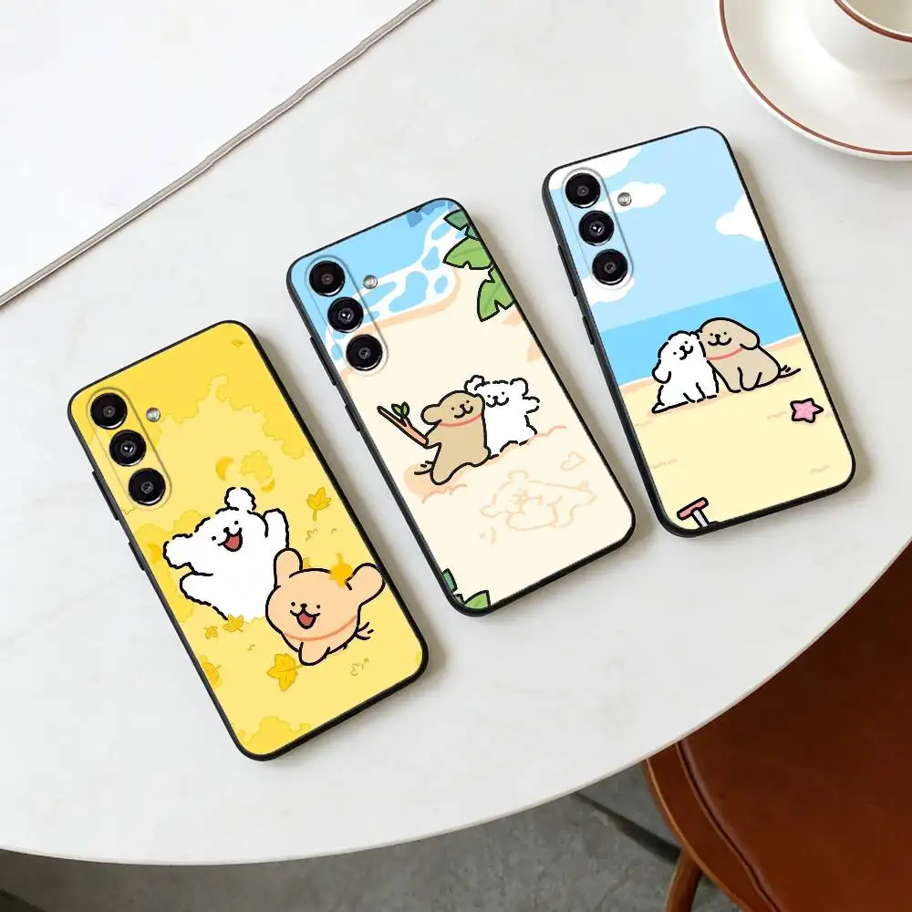 Lmmcjj R-Rabbit Bunny C-Clmj Cat Dog Phone Case For Samsung Galaxy A13,21s,22,31,32,52,53,71,72,73,Soft Black Cover