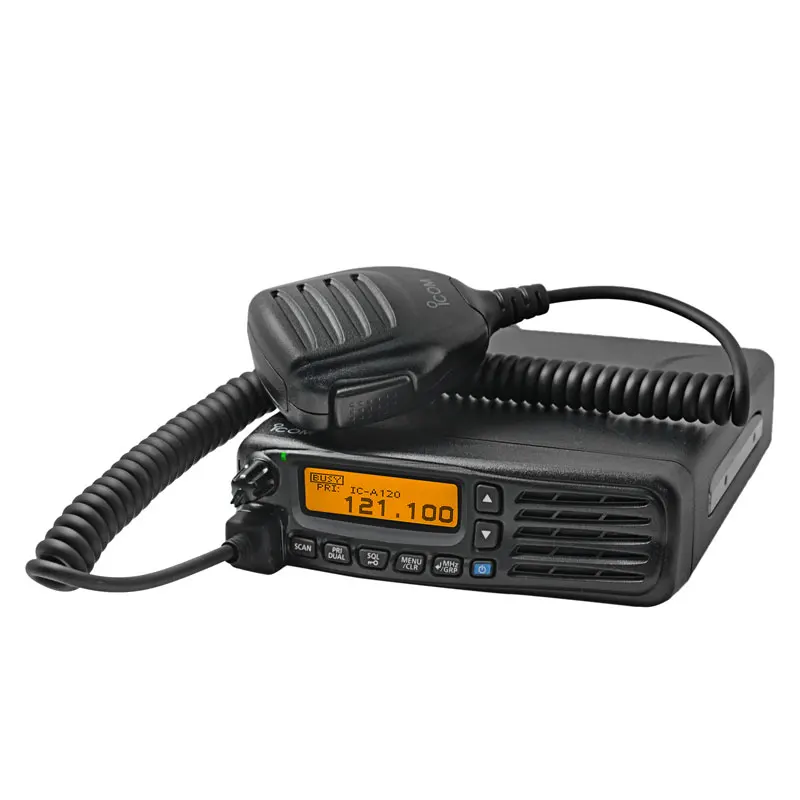 original IP54 200 Channels ICOM A120E VHF Airband Vehicle Radio with HM-217 Microphone airband transceiver airband radio