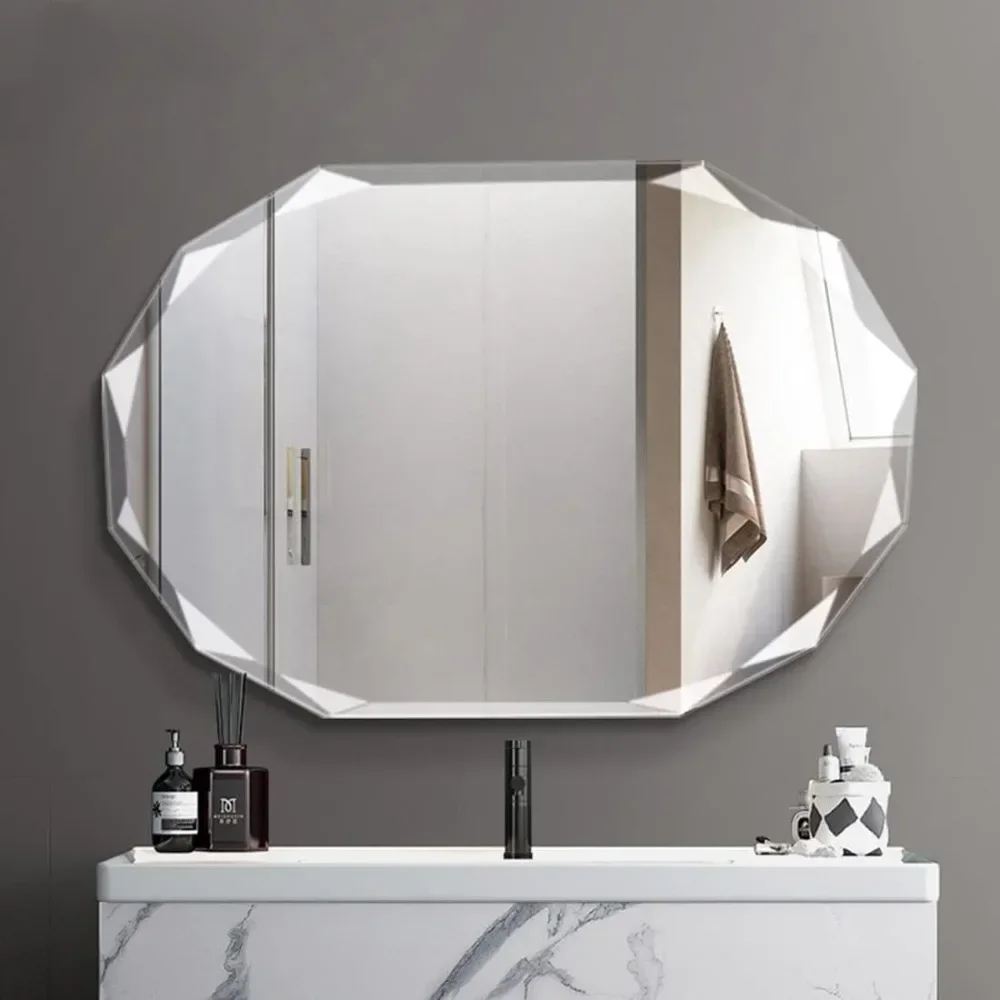 

Single Beveled Edge Frameless Wall Mount Bathroom Vanity Mirror, 20” X 28”