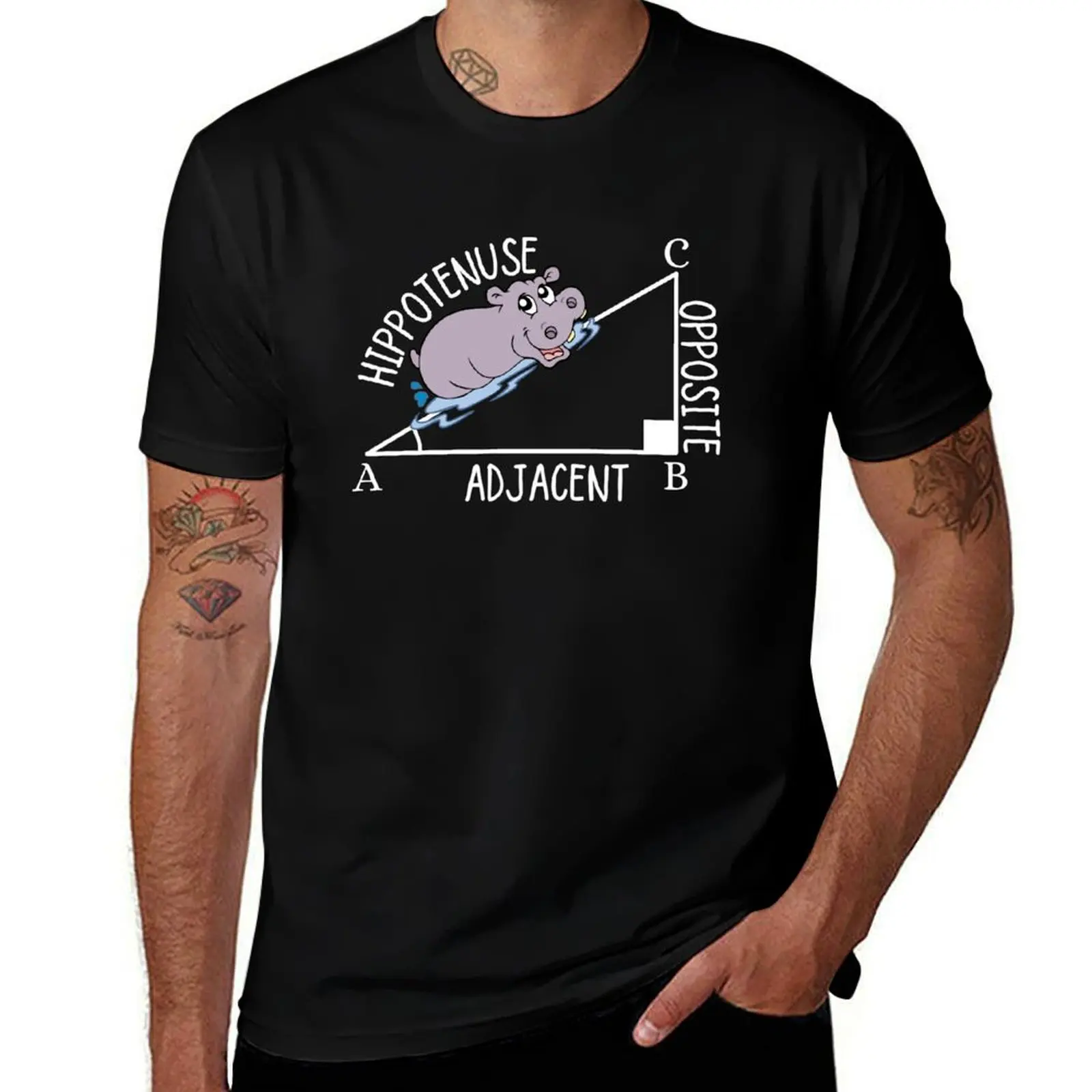 

Hippotenuse Triangle T-Shirt customizeds man t shirt animal prinfor boys clothes for men