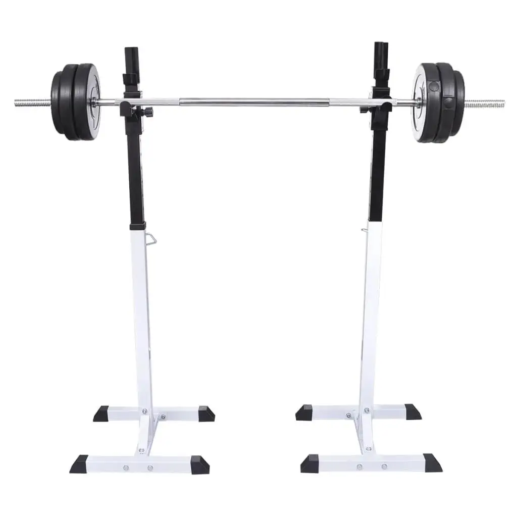 Adjustable Squat Barbell Rack Set for Home Gym, Weight Training Equipment