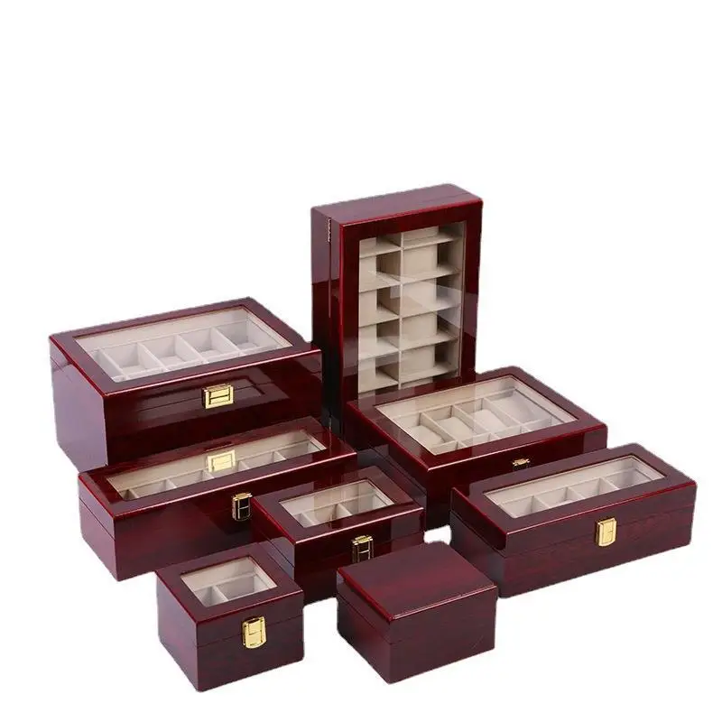 VANSIHO China Style 2/3/5/6/10/12 Positions Business Style Wooden Watch Box  New Style Gift Box Watch Jewelry Storage Case