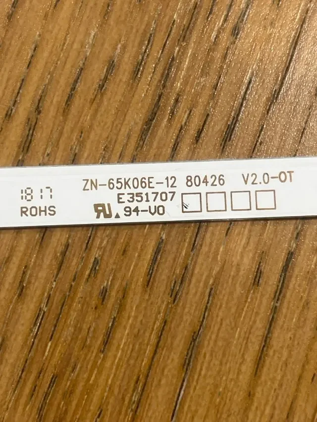 Tira de retroiluminación LED de 12 Uds para Polaroid 65 "UHD SMART TV PL6517UAD ZN-65K06E-12 80426 V2.0-0T E351707