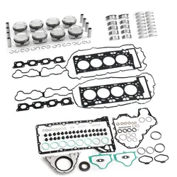 Engine Gasket Piston Bearing Overhaul Rebuild Kit For BMW X5 X6 550i 750i F06 F10 F11 E70 E71 N63 4.0 4.4L V8 Twin Turbo N63B44A
