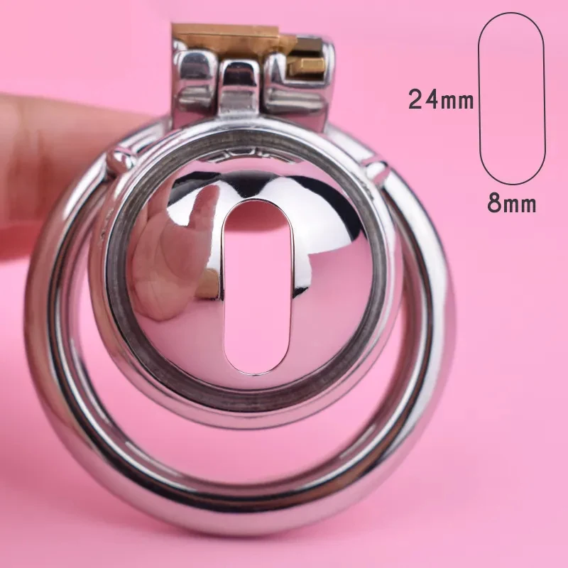 Jaula de castidad Sissy para hombres, dispositivo de alta calidad para hombres, anillos para el pene con agujero para orinar, productos sexuales para adultos, Juguetes sexuales BDSM