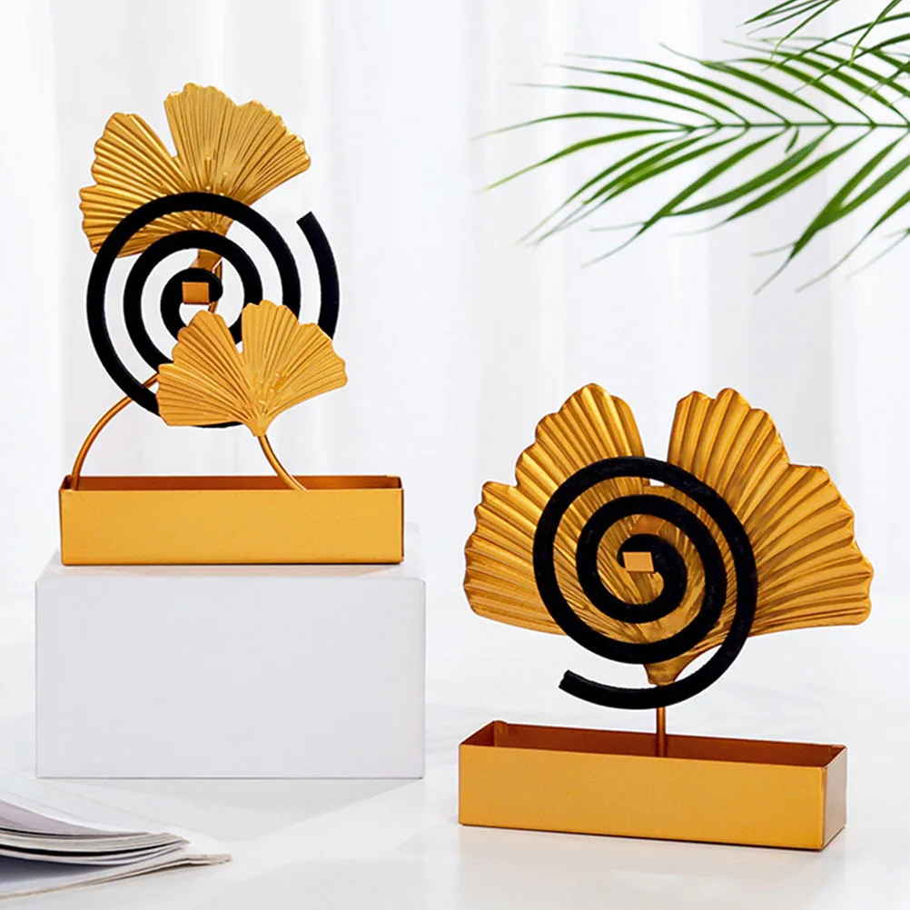1pc Ginkgo Leaf Holder Exquisite Incense Rack For Indoor Use Stylish Burner Decorative Iron Bracket Delicate