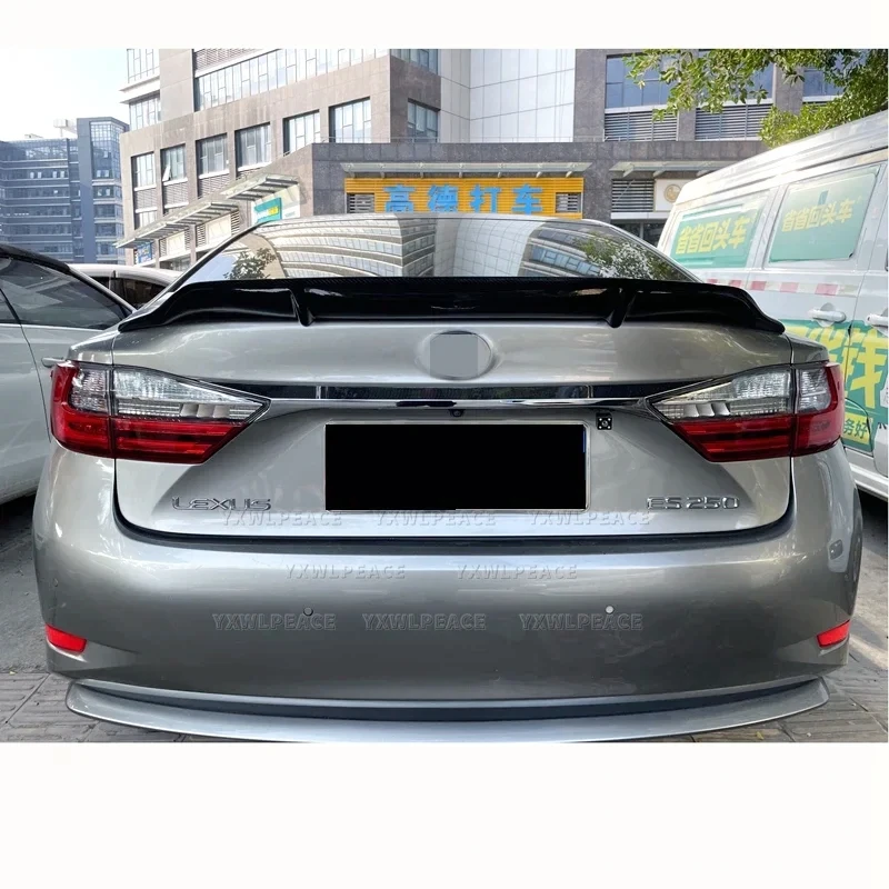 R Style Real Carbon Fiber Rear Trunk Lip Spoiler Wing Car Styling for LEXUS ES 2013 14 15 16 2017 ES250 ES300H ES350 ES200