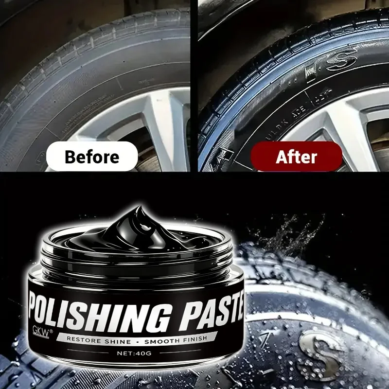 GKW Car Interior Color Restore Paste for Plastic & Leather. Retouches Steering Scratches, Polishes Dashboard, Repairs Seats.