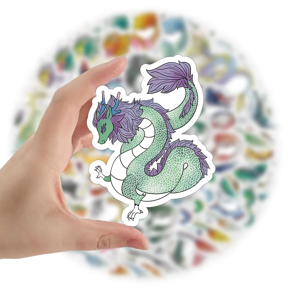 10/30/60PCS Cute Chinese Dragon Cartoon Stickers Decals Decoration Suitcase Scrapbooking Phone Stationery Infantiles Kid Sticker