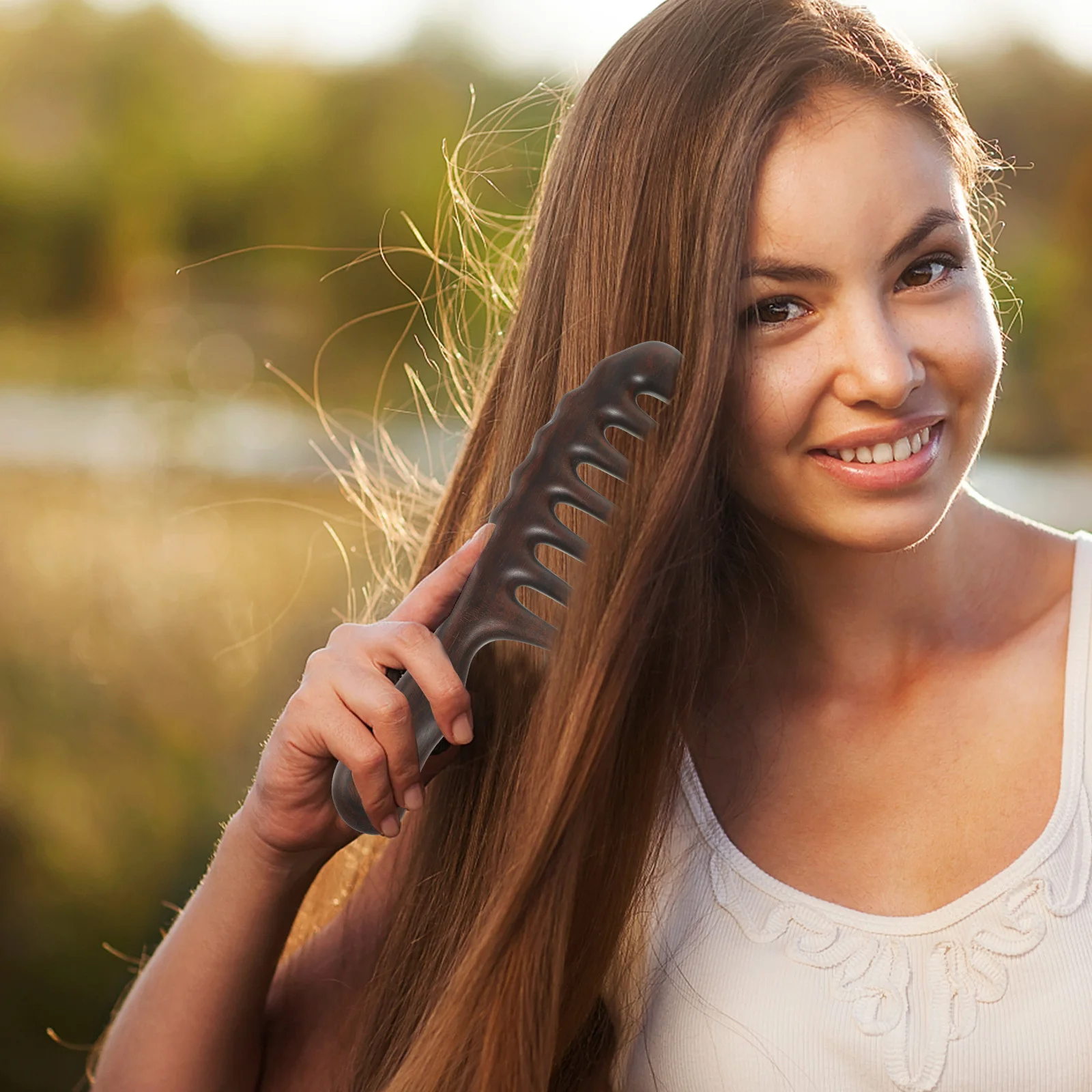 

1 шт. массажная расческа из сандалового дерева премиум-класса антистатический парикмахерский инструмент для распутывания гладких длинных густых волос портативная деревянная расческа для волос