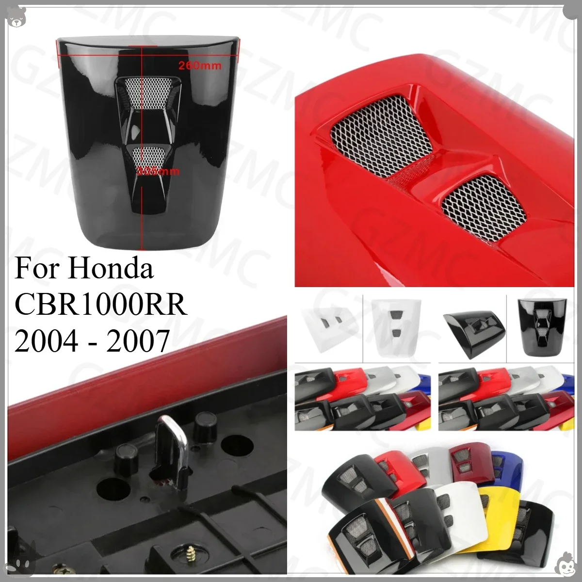 Motorcycle Rear Seat Tail Wing Cover For Honda CBR1000RR CBR1000 RR 2004-2007 Rear Passenger Cowl Seat Back Cover Fairing Part