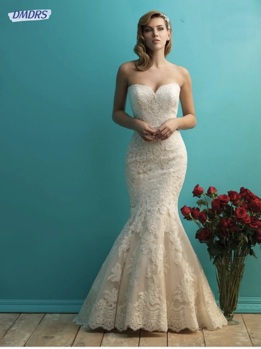 Sierlijke Strapless Avondjurken Romantische Zeemeermin Jurk Voor Bruid Klassieke Vloer-Lengte Bruidsjurk Vestido De Novia