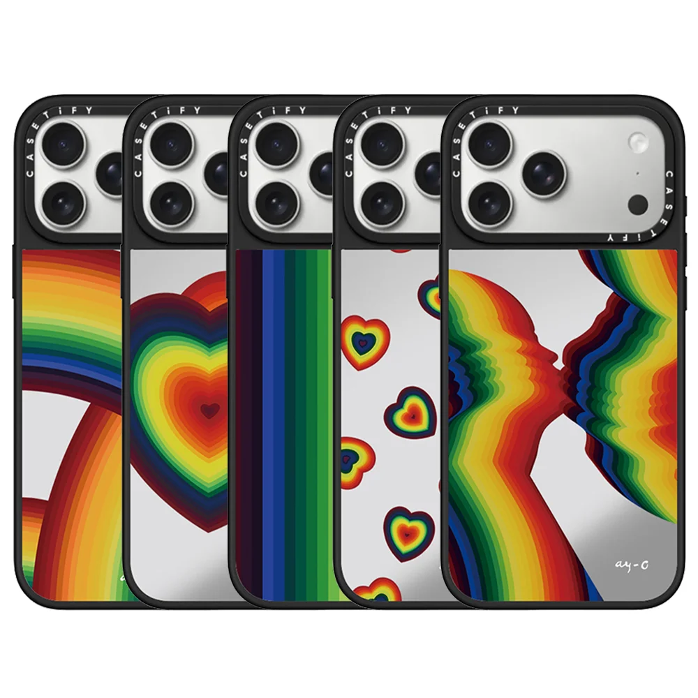 Funda Protectora Magnética CASETiFY Serie Spectral Rainbow con Estampado de Arcoíris para iPhone 17, 16, 15, 14, 13 Pro Max, 16 Plus Air