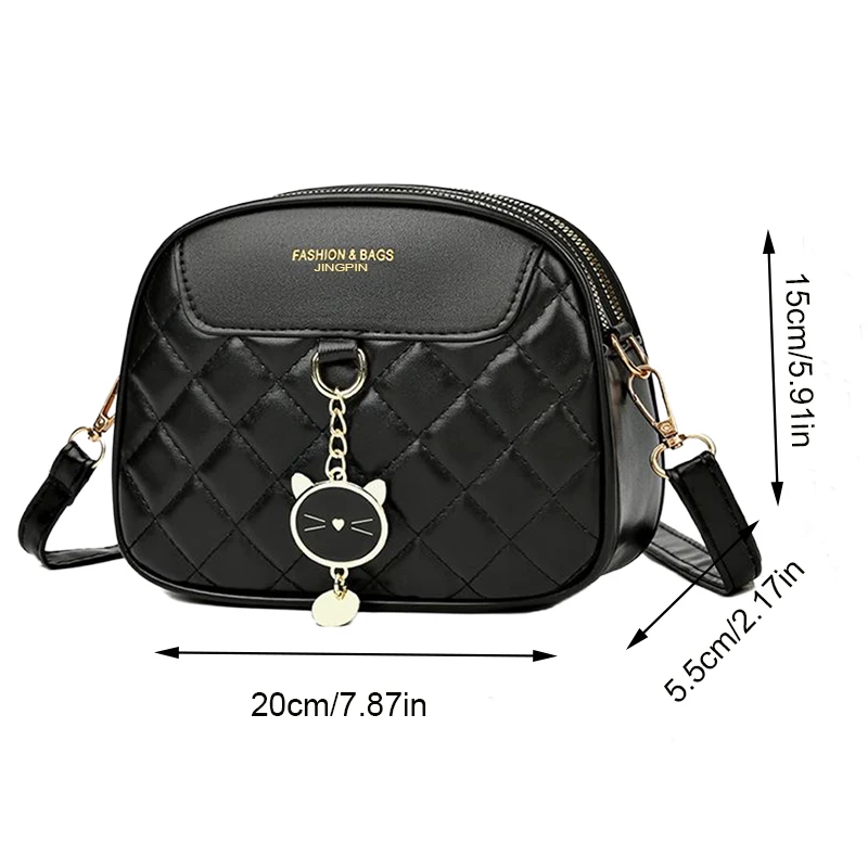 Einzel-Schulter-Umhängetaschen für Damen und Herren, einfache und vielseitige dreilagige Handtaschen mit Rautenmuster, Schuhtaschen für Damen – Detail 5