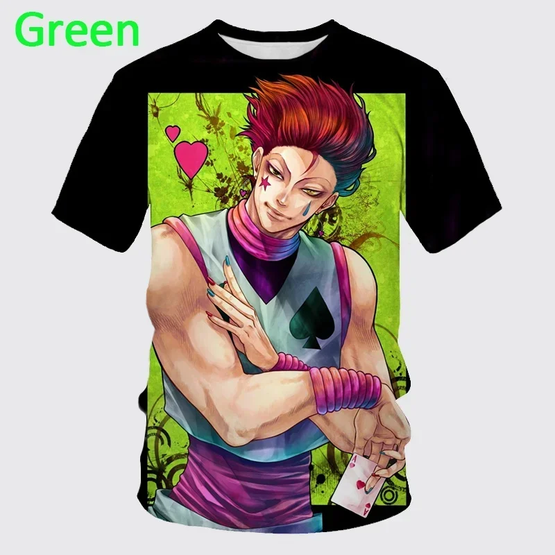 ثلاثية الأبعاد طباعة أنيمي هنتر X هنتر Harajuku الشارع الشهير للجنسين تي شيرت الصيف موضة الرجال قصيرة الأكمام تي شيرت عادية الاطفال بلايز #1