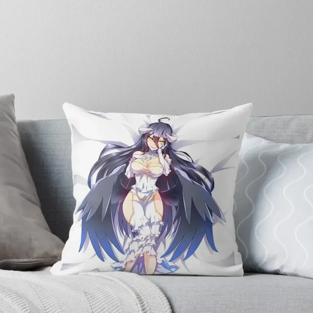 

Loli Albedo from Overlord Anime 2 Throw Pillow Elastic Cover For Sofa Cusions Cover Christmas Pillows pillow