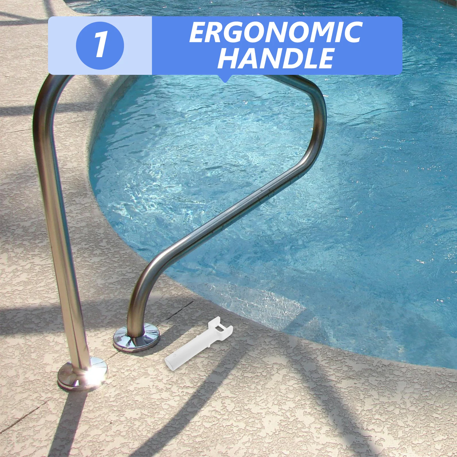 

Professional Plastic Pool Cleaning Tool Suction Head Grip Handle Durable Material Quick Installation Efficient Debris Removal