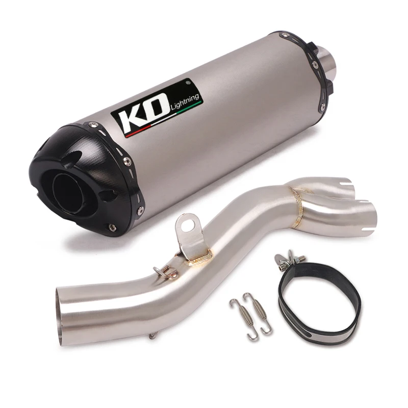 Motorcycle Exhaust Mid Pipe With DB Killer Stainless Steel+CNC Slip On Modified For ADVENTURE S 950/900 2003-2013/2006-2016