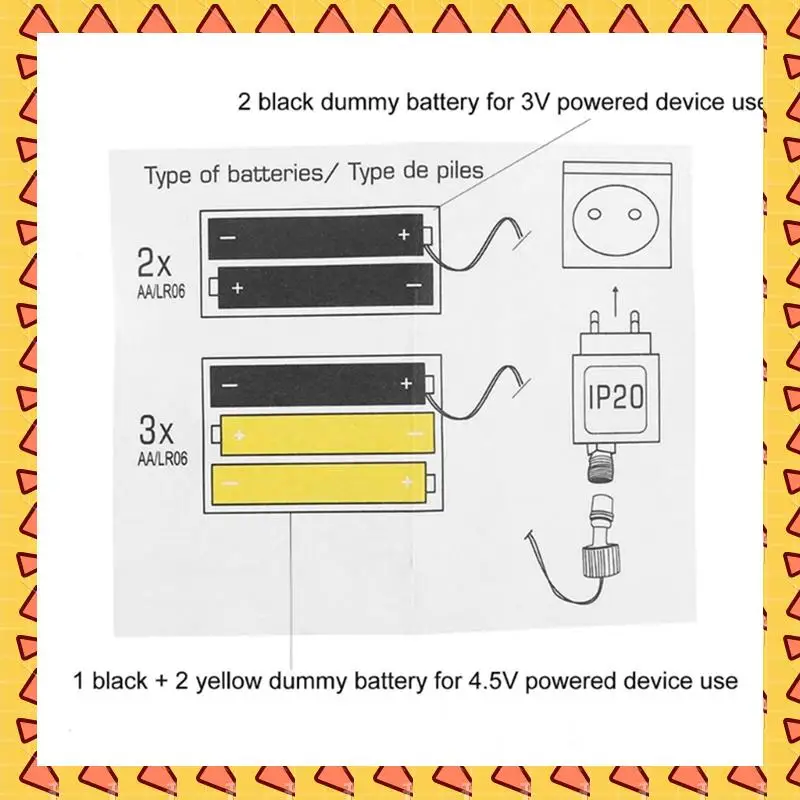 

A008 AA Battery Canceller Power Supply Adapter Replace 2 AA Batteries,For Various 3V Lr6/Aa Battery Powered Product