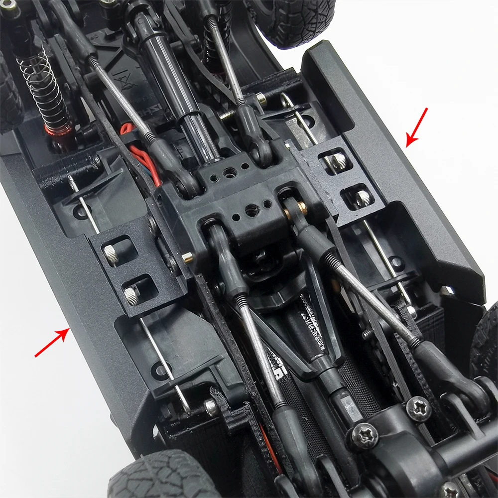 YEAHRUN Shock Towers Steering Linkage Adapters Knuckles Side Pedal  LED Lights for Kyosho Jimny 1/18 MINI-Z 4×4 1/24 RC Car Part view 5