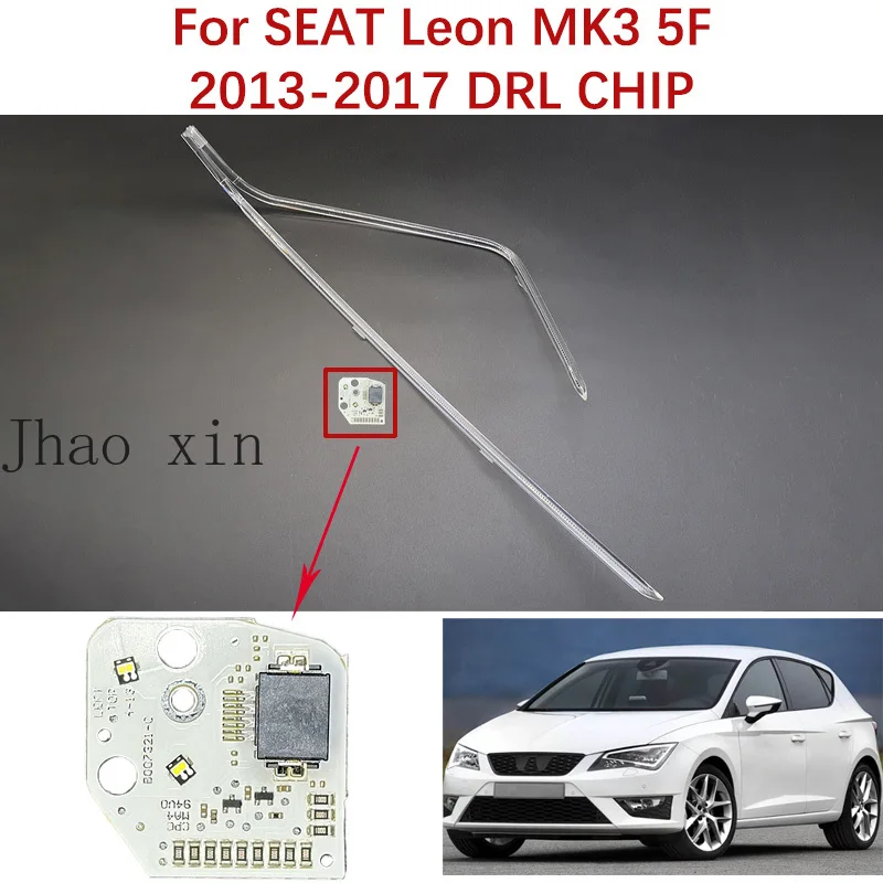 Angel Eye LED Board White Light For SEAT Leon MK3 5F Ballast 2013-2017 Pre-facelift 5F1 Car Headlight DRL CHIP Light Guide Strip