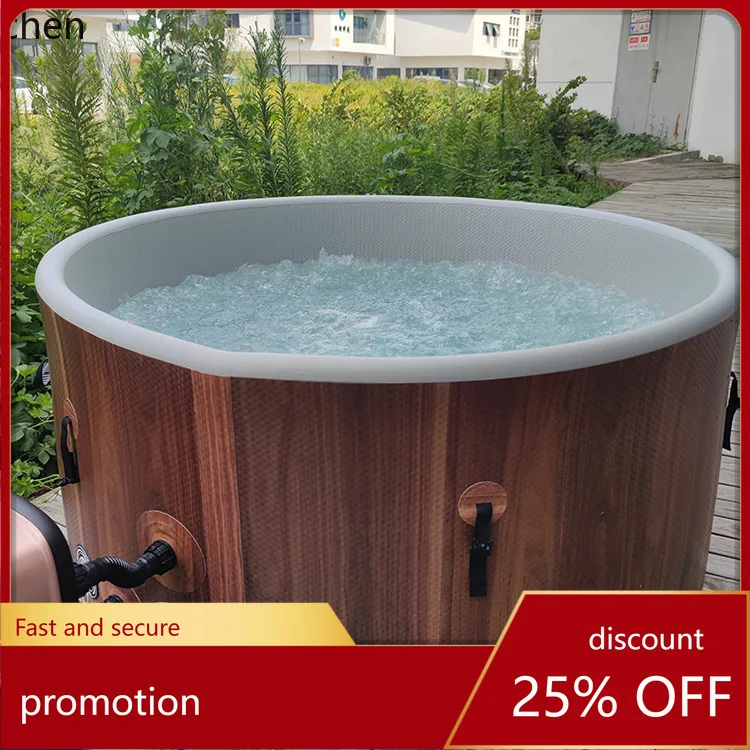 CZ Outdoor Inflatable Bubble Spa Pool Health Bathtub Bubble Pool Constant Temperature Heating Massage Spa Pool