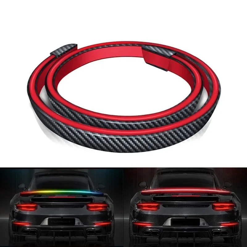 

Car carbon fiber rear wing light strip led multi-functional steering flowing light taillight high-mounted brake light decoration