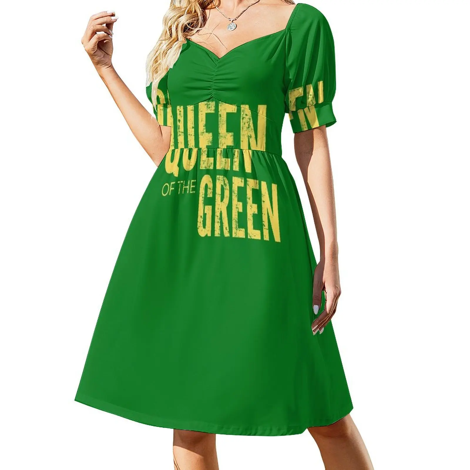 Koningin van het groene golf T-shirt Perfect cadeau voor golfliefhebbers Jurk met korte mouwen Dames zomerrok damesjurk Jurk