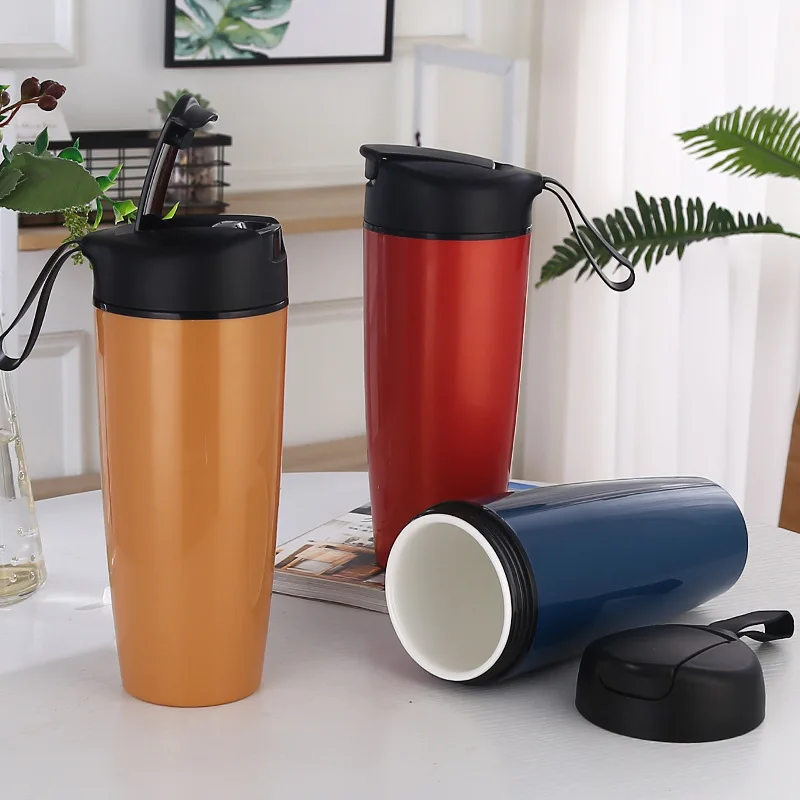 

550ML Ceramic Thermos Mug Office Bone China Liner Vacuum Leakage Proof Ceramic Water Cup Insulation Home Coffee Mug