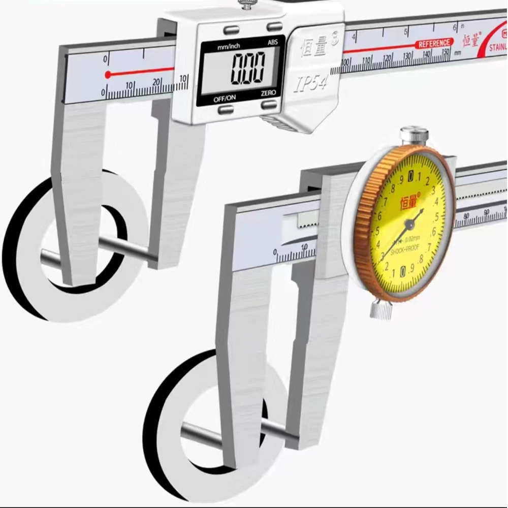 90° Special Digital Caliper For Boring 0-150mm Hook Foot Inner Diameter With Table Caliper Inner Diameter Groove Measurement