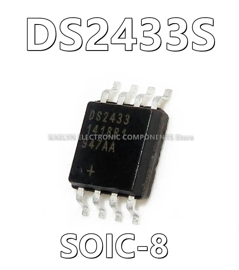 10Pcs/lot DS2433S DS2433 EEPROM Memory IC 4Kbit 1-Wire 2µs 8-SOIC