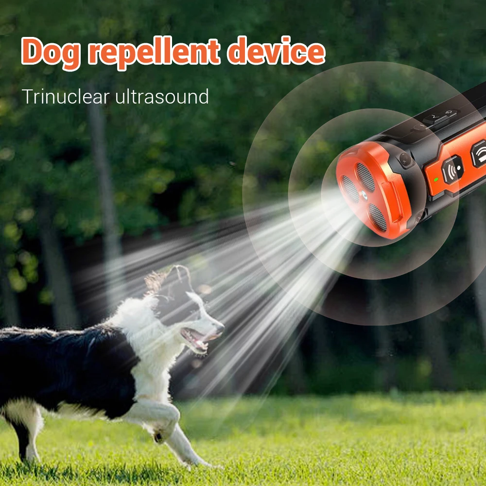 Dog training device Release Pet Dog Repeller Ultrasonic Dog Training Device Rechargeable Anti Dog Bark Deterrent Device With LED