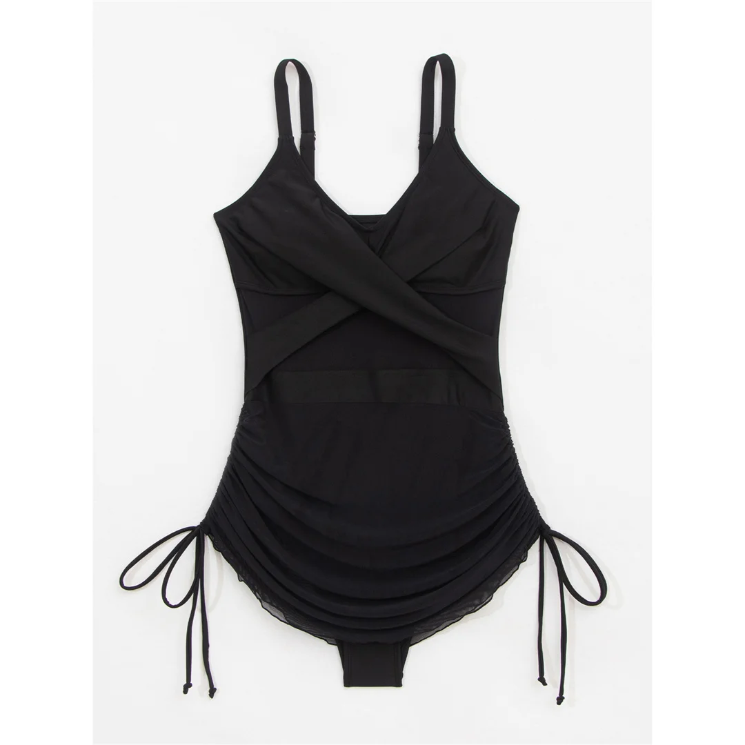 S - XXL Neu 2026 V-Ausschnitt Mesh Transparenter Rock Einteiliger Badeanzug Damen Bademode Gepolsterter Monokini Badeanzug Badebekleidung V6879 – Detail 15