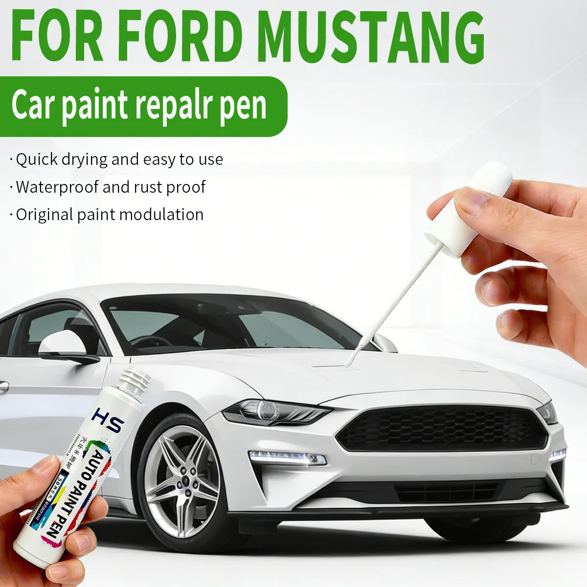 For 2004-2025 Ford Mustang Scratch Removal and Paint Repair Pen Translucent Yellow Ruby Red AD Storm Orange Electric blue N6