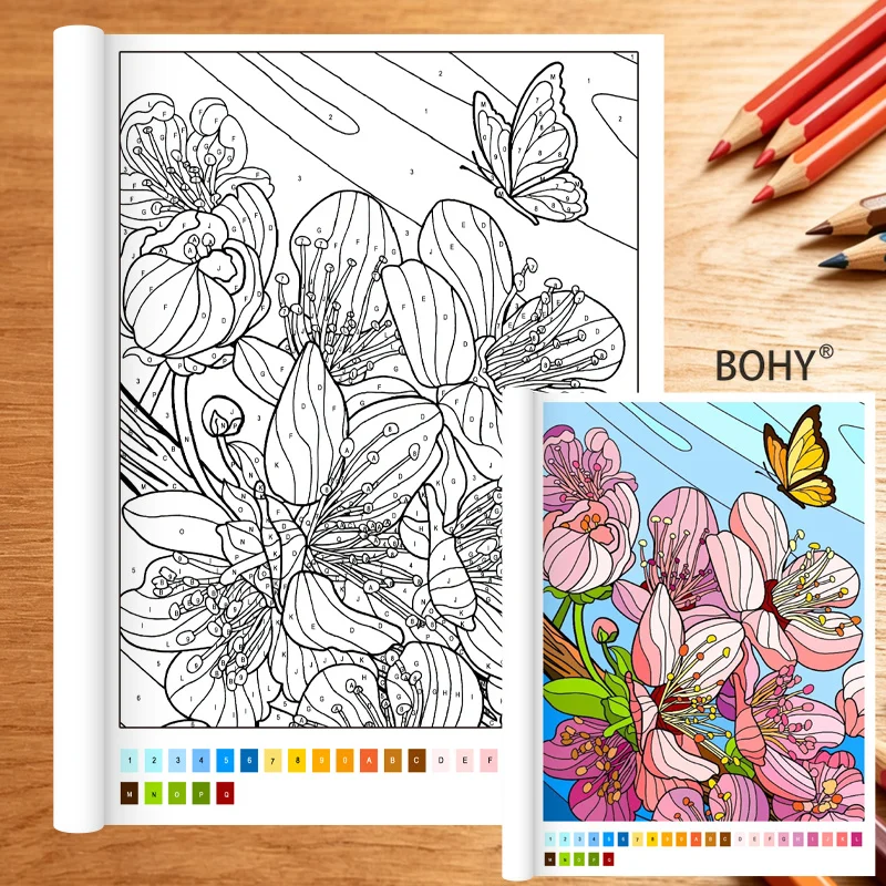 A Digital Coloring Book for Adult Art Style Decompression 32 Pages Relieving Workplace Stress Improve Artistic Aesthetics