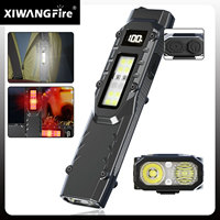 1100LM Super Bright Tactical Flashlight Dual Switch Control EDC Rechargeable Waterproof Emergency Lamp9 Lighting Modes UV Light