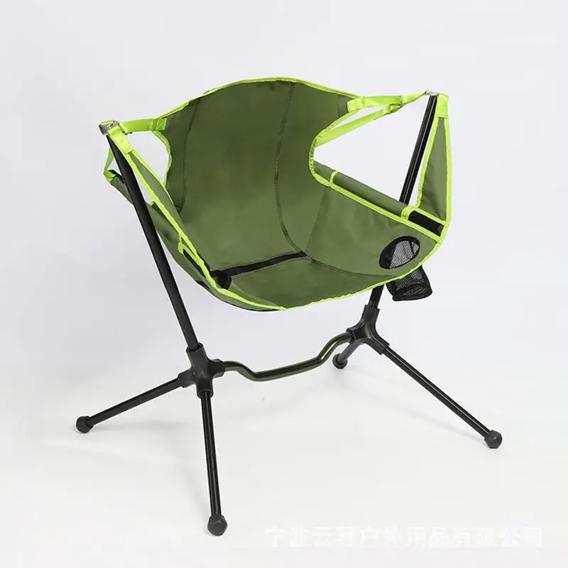 Rocking Camping Chair With Carry Bag 600D Oxford High Back Support Hammock Chairs Portable Swinging Camping Chair