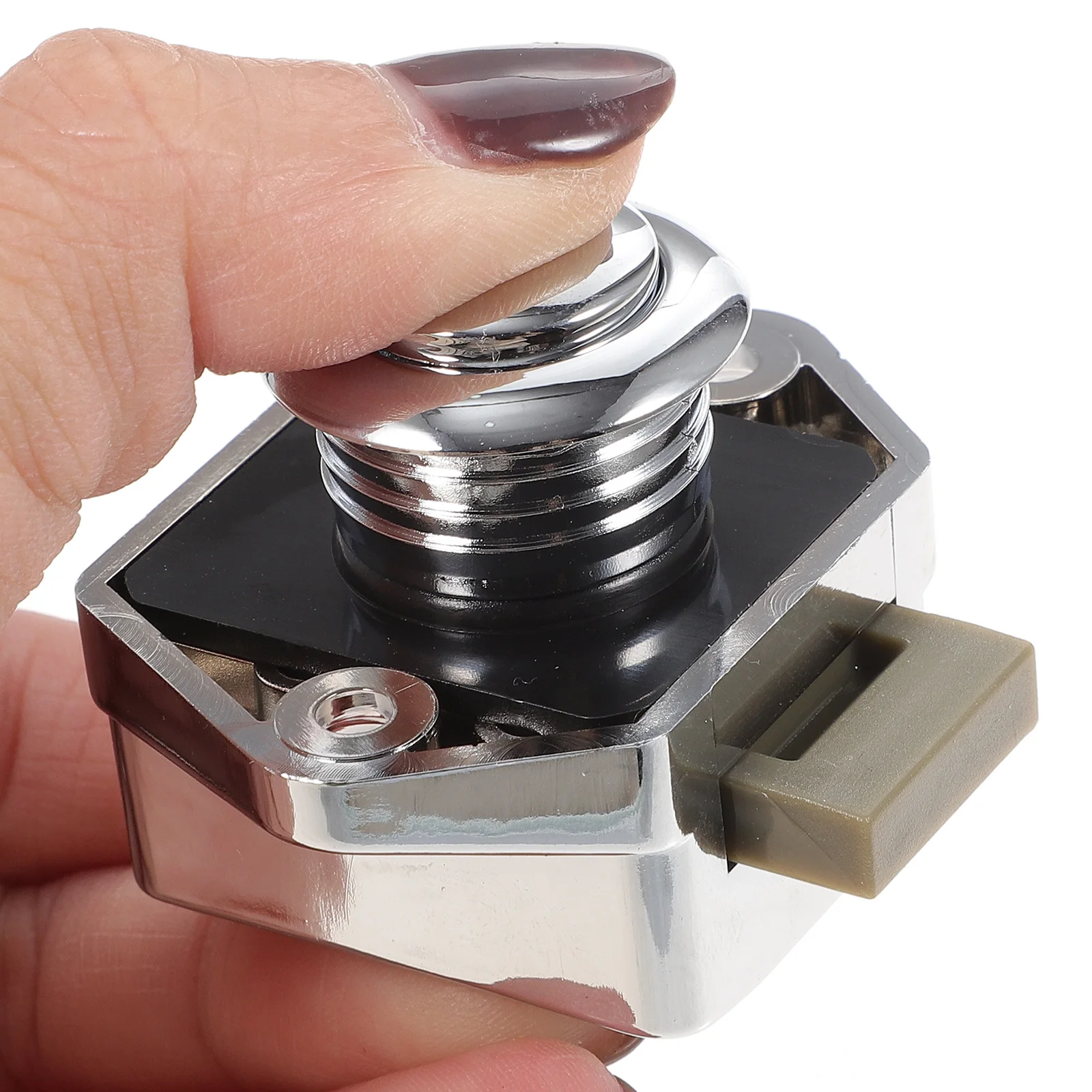

RV Drawer Lock Push Button Latch Keyless Cabinet Lock Stainless Steel Latches Cupboard Door Locks for Furniture Hardware