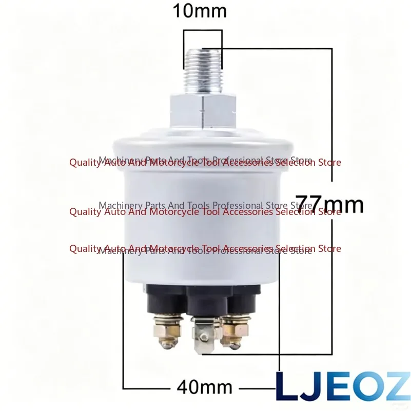Three Head VDO Oil Pressure Sensor 1/8NPT 0 To 10 Bars Diesel Generator Part Stainless Crew Pressure Sensor Plug 10Mm