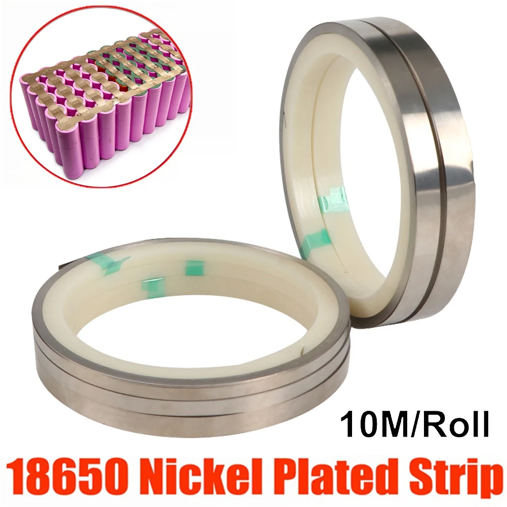 1 Roll Nickel Strip 10m 0.1mm 18650 Battery Nickel Plated Steel Strip Connector Spot Welder Machine Battery Welder