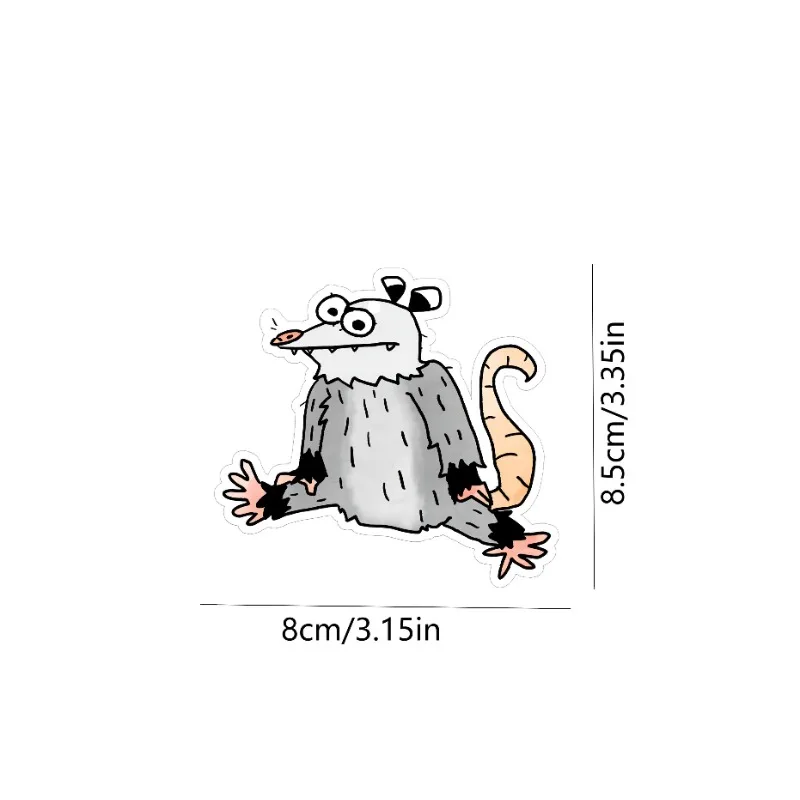 Car Air Freshener Funny Opossum Cartoon Hanging Scent Card for Car Interior Rearview Mirror Ornament Gift