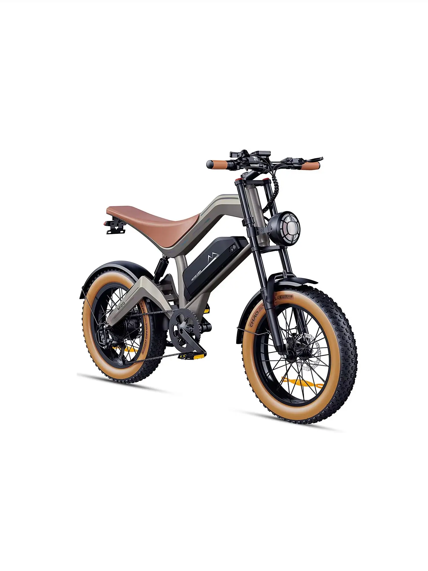 AliExpress dyu DYU M20 Electric Bike, IP54 Waterproof, Hydraulic Cut‑off Brake Levers, 20×4.0‑inch Chaoyang Puncture‑resistant Tire Adult Electric Bike, NFC Middle‑mount Digital Display Support Mobile Phone