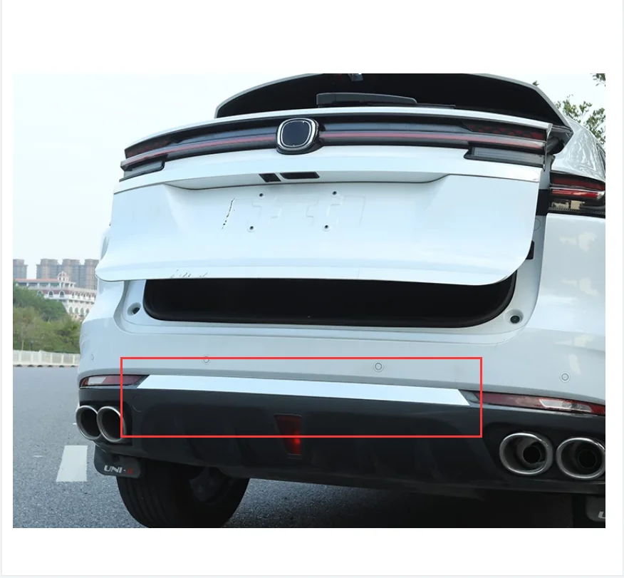 For Changan Uni-k Unik 2021 2022  Accessories Rear Door Trim Cover Decoration Car Exterior Details Trunk Anti-Scratch Stickers