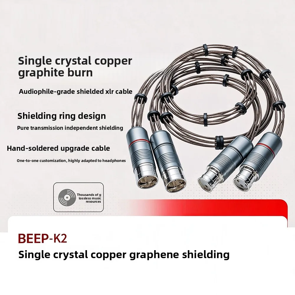Single crystal copper silver plated three core Canon amplifier audio microphone XLR balanced plug
