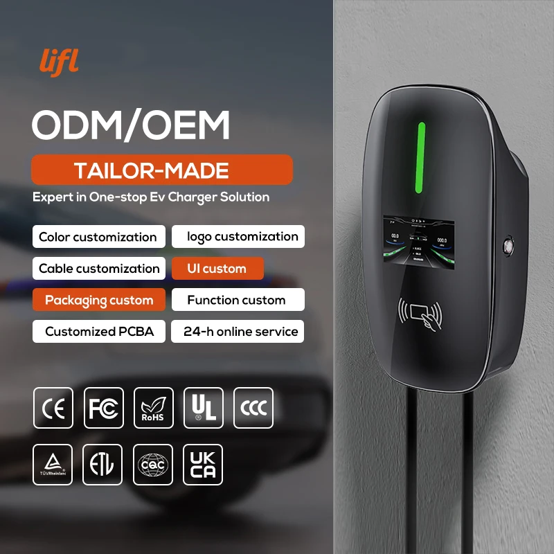 

Портативное зарядное устройство для электромобиля Type1 48A с адаптером питания, интеллектуальная светодиодная зарядка с сенсорным экраном для транспортных средств