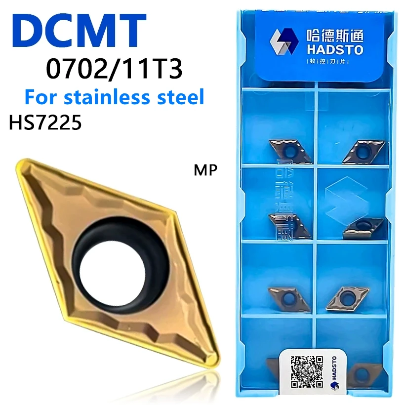 

Hadsto 100%原装 Dcmt070204-Mp Dcmt11T304-Mp Dcmt11T308-Mp Hs7125 Hs7225 Carbide Insert Turning Tools Cnc Lathe Cutter