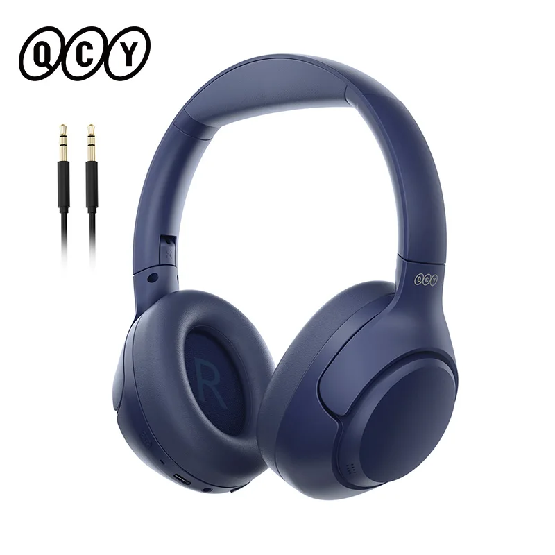 Qcy H3 Anc Draadloze Hoofdtelefoon 43db Hybride Actieve Ruisonderdrukking Headset Bluetooth 5.3 Hi-Res Audio Oortelefoon 70H Speeltijd