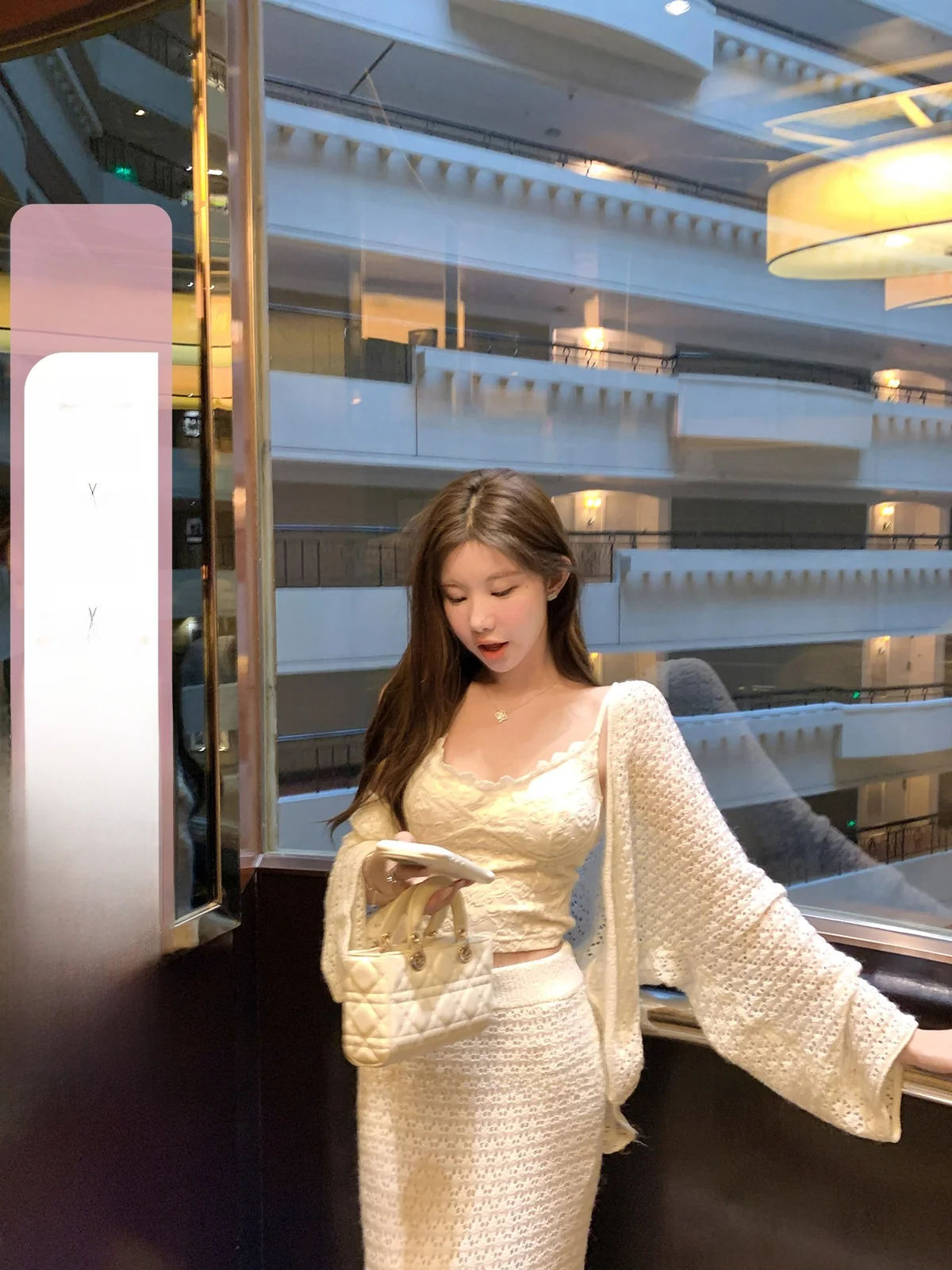 

YOLI White Knitted Sweater Set Women's Casual Sexy Sle Spring Collection Polyester Acrylic Fiber Long Sve Crew Ne