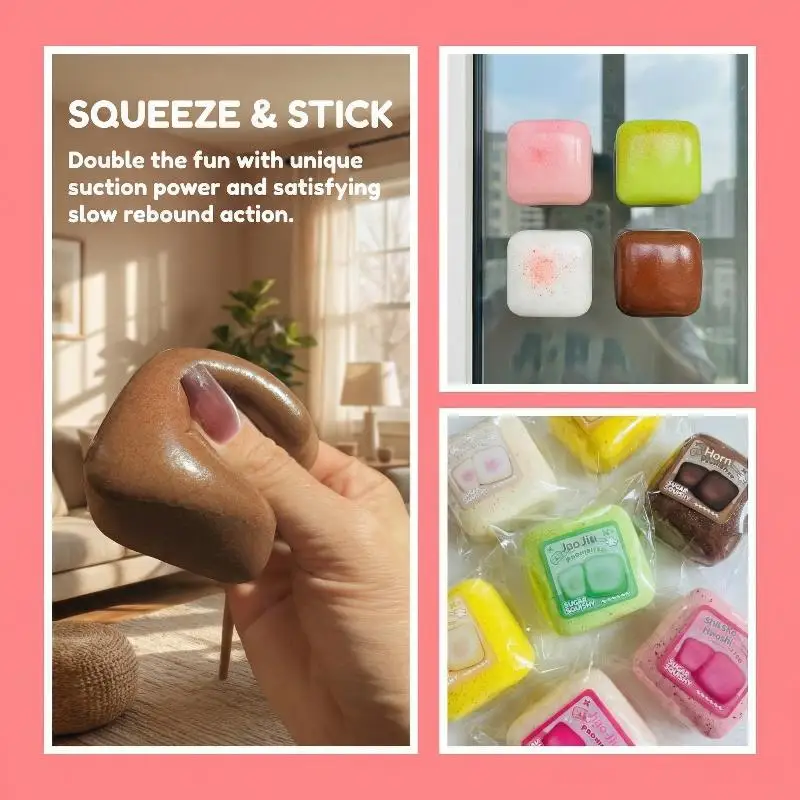 1/2/4Pcs 6*6cm Stress Relief Slow Rising Small Toast Sensory Fidget Toys Squishy Simulated Square Bread Squeeze Toy For Kids